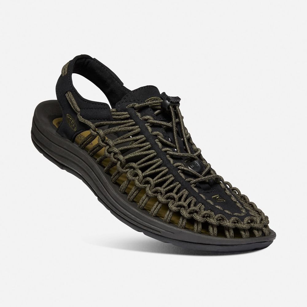 Keen Slip-On Sandaler Herr Svarta/Olivgröna - Uneek - 231854SCL